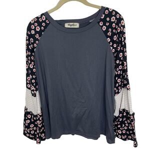 Haptics Boutique Flare Sleeve Boho Shirt womens size small